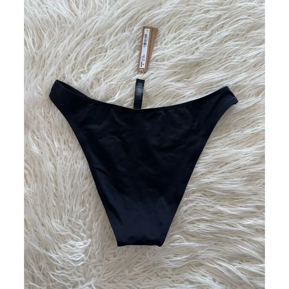 Skims Basic Swim Bikini Bottom Obsidian Size Small